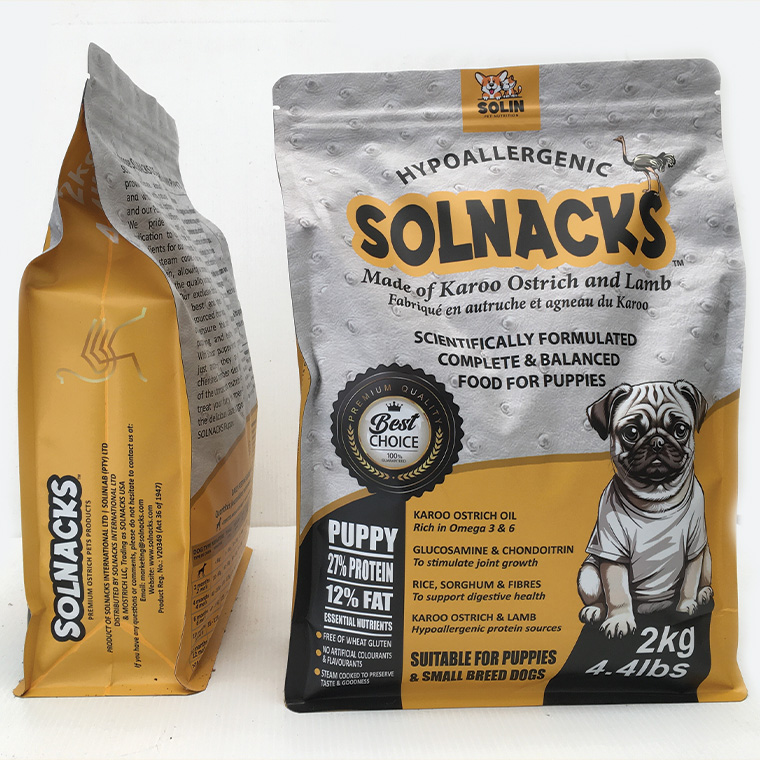SOLNACKS Dry Dog Food with Ostrich & Lamb
